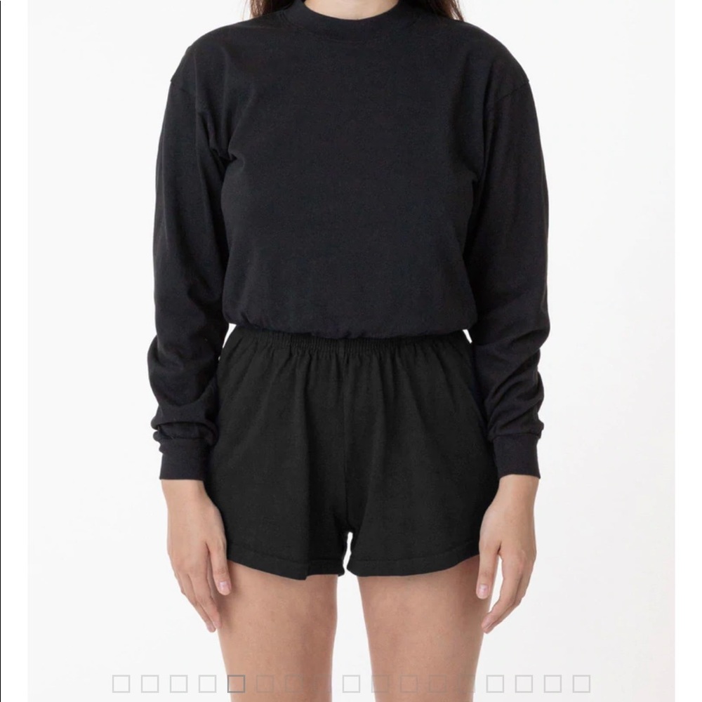 LA apparel heavy jersey garment dye short shorts